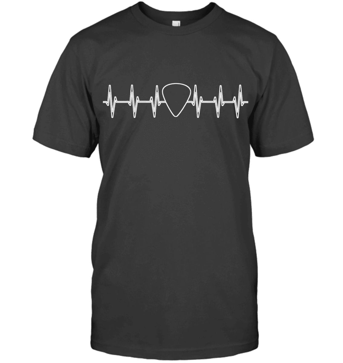 Funny Guitar TShirt "Guitarist Pulse" by Axe Dr. Apparel