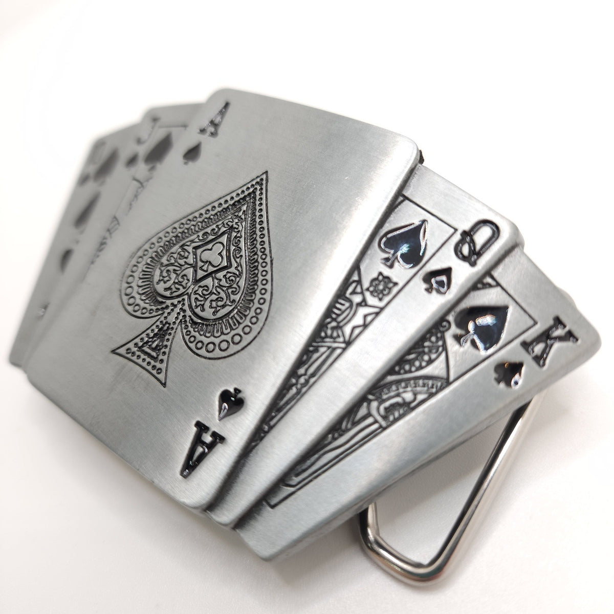 Royal Flush Poker Cards Belt Buckle WITH LIGHTER / Cards Lighter Belt