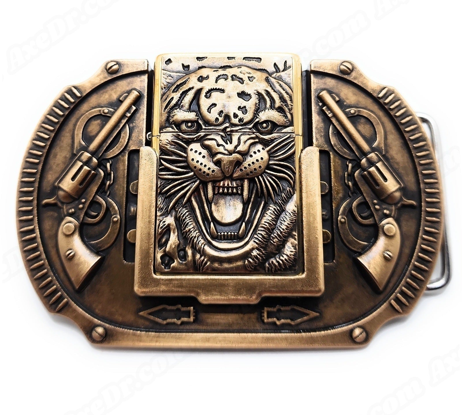 cigarette lighter belt buckle Tiger Revolvers Lighter Belt Buckle Bronze / Roaring Tiger Lighter Belt Buckle cigarette lighter belt buckle Tiger Revolvers Lighter Belt Buckle Bronze / Roaring Tiger Lighter Belt Buckle