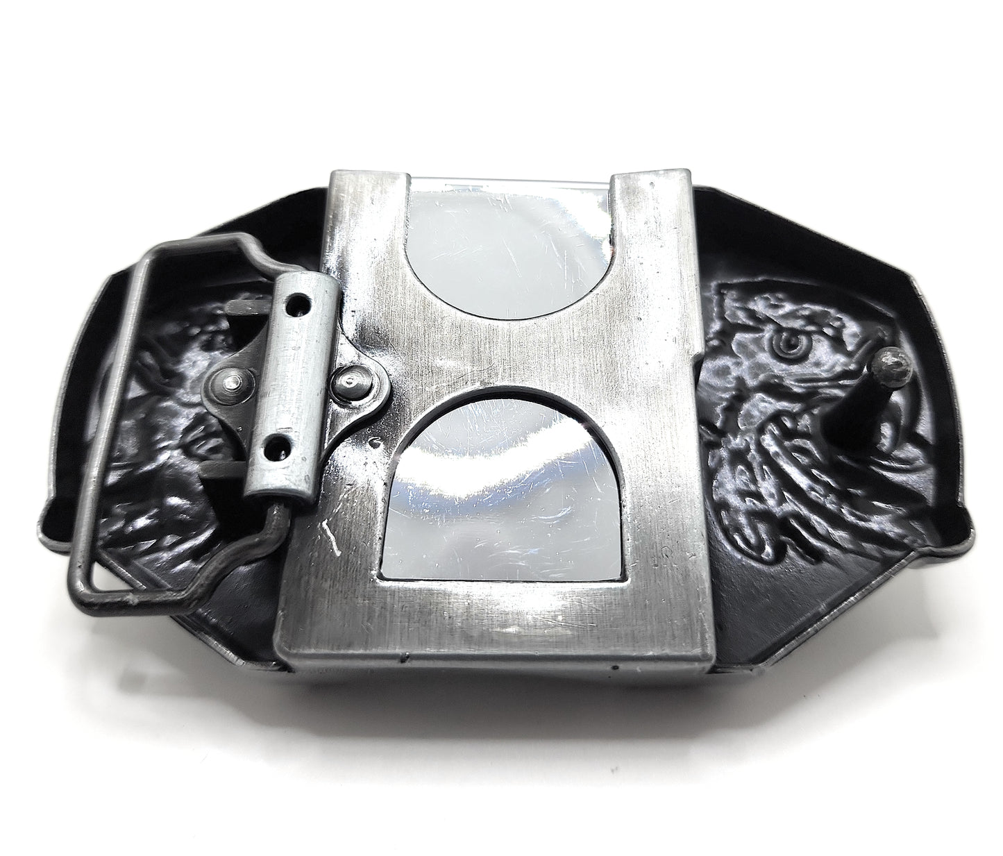 Hebilla de cinturón de encendedor de bronce Triple Eagle/hebilla de soporte de encendedor de estilo Flip