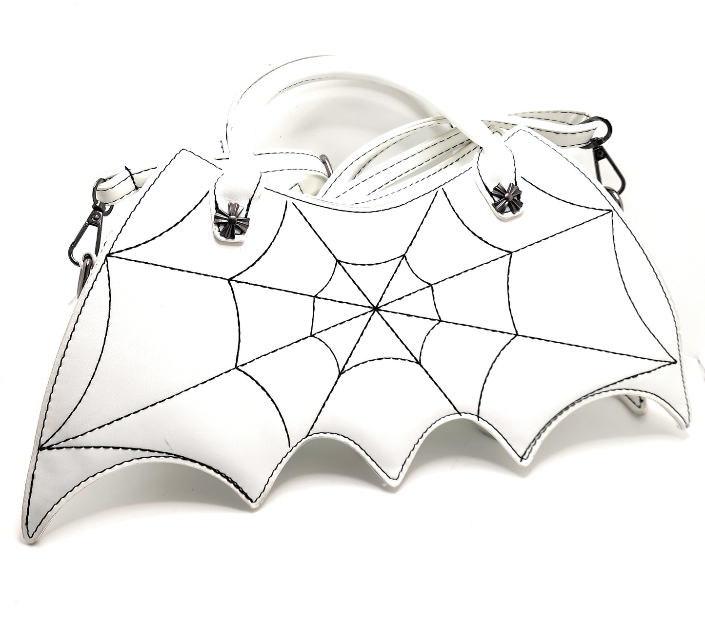 Batwings Purse Goth Emo Spiderweb Embroidered Shoulder Bag