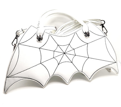 Batwings Purse Goth Emo Spiderweb Embroidered Shoulder Bag