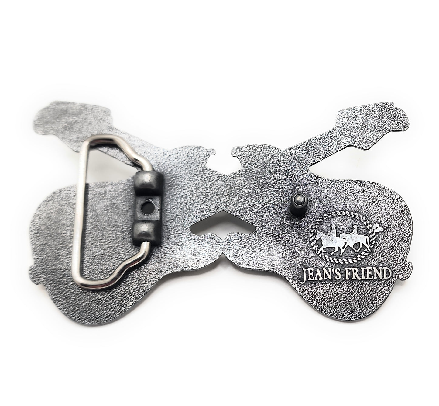 Dual Classic Electric Guitar Belt Buckle – Crossed Rock Guitar Buckle for Musicians, Guitarists & Music Lovers