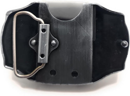 Skulls & Fangs Belt Buckle with Hidden Lighter – Gothic Heavy Metal Accessory for Men – Skull Flame Design – Functional Novelty Gift for Bikers, Rockers, Punk & Goth Styles