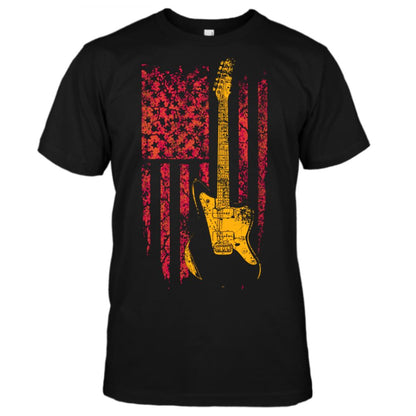 Americana J-Master Red/Orange Guitar T-Shirt shop.AxeDr.com AxeDr., AxeDr. Guitar Tees & Hoodies, Guitar, Guitar T-Shirt, Guitar Tees, reverbsync-force:on