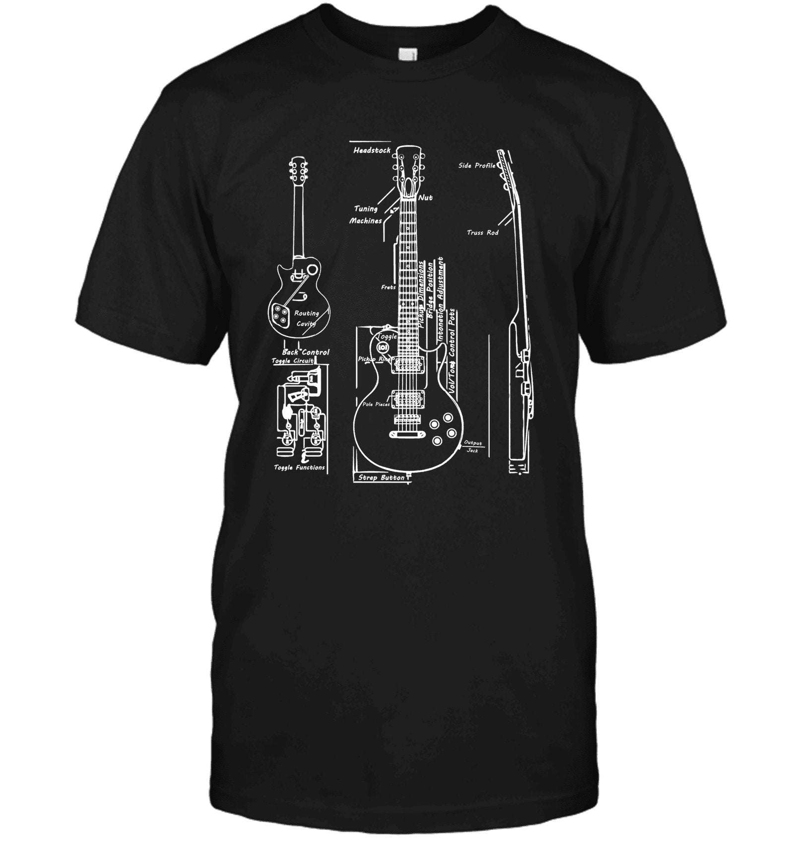 Axe Dr. "Axe-Blueprint" Guitar T-Shirt shop.AxeDr.com AxeDr., AxeDr. Guitar Tees & Hoodies, Brand New, Custom Product, Guitar Hoodie, Guitar T-Shirt, reve