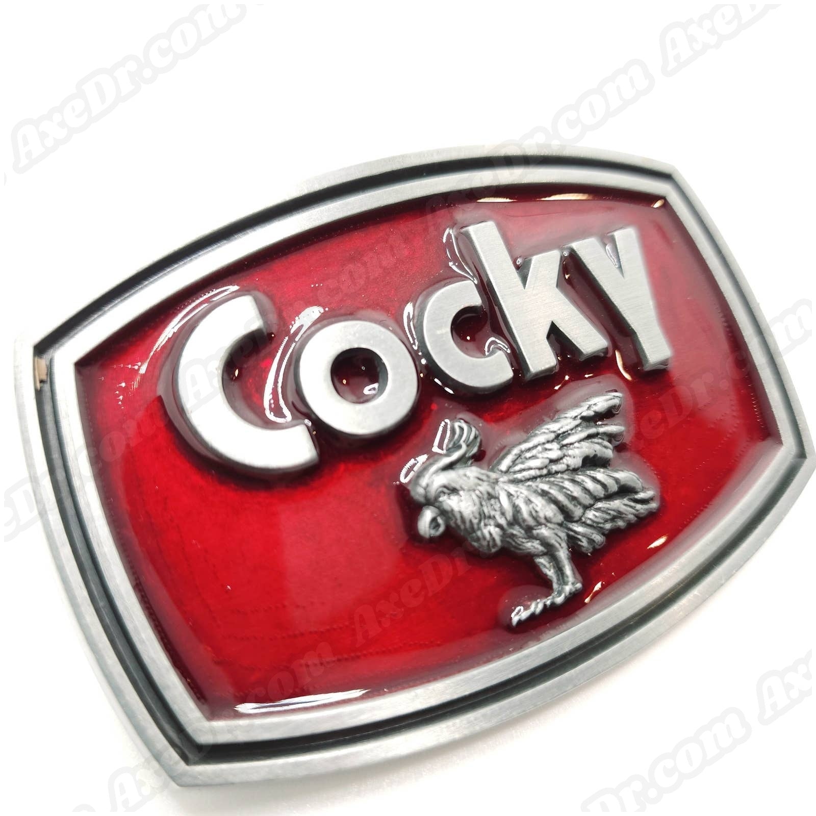 Cocky Belt Buckle with Genuine Leather Belt shop.AxeDr.com Belt Buckle, Belt with Buckle, Bones, Buckles with Belt, Cocky, Funny, Funny Belt Buckle, Gag Gift, 