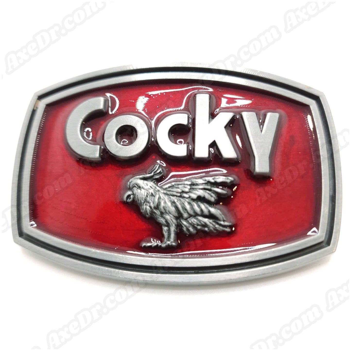 Cocky Belt Buckle with Genuine Leather Belt shop.AxeDr.com Belt Buckle, Belt with Buckle, Bones, Buckles with Belt, Cocky, Funny, Funny Belt Buckle, Gag Gift, 