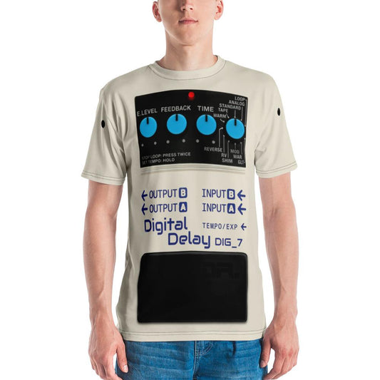 Digital Delay Guitar FX Pedal All-Over T-shirt shop.AxeDr.com All-Over Print, AxeDr., AxeDr. Guitar Tees & Hoodies, Guitar, reverbsync:off, T-Shirt