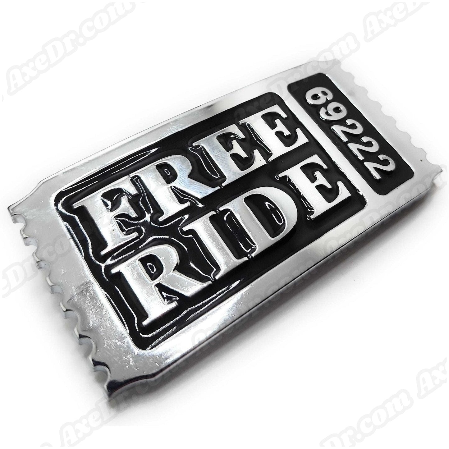 FREE RIDE Ticket Belt Buckle shop.AxeDr.com Belt Buckle, black, Funny, Funny Belt Buckle, Novelty