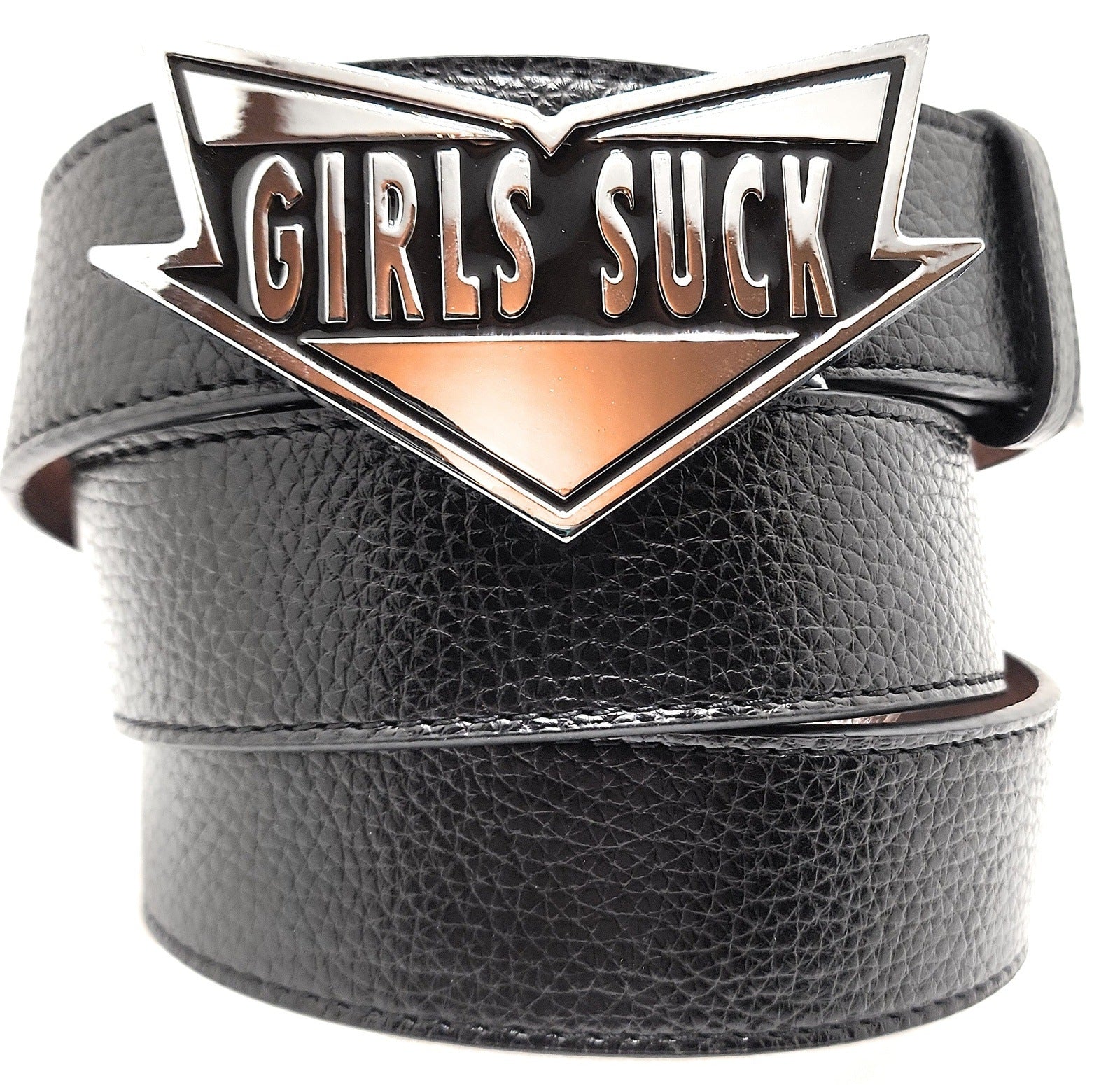 Funny "GIRLS SUCK" Belt Buckle with Vegan Leather Belt shop.AxeDr.com Belt Buckle, Belt with Buckle, Bones, Buckles with Belt, Cocky, Funny, Funny Belt Buckle, Gag Gift, 