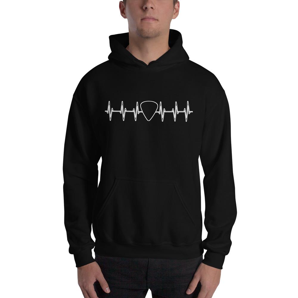 Funny Guitar Hoodie "Guitarist Pulse" by Axe Dr. Apparel shop.AxeDr.com AxeDr., AxeDr. Guitar Tees & Hoodies, Brand New, Custom Product, Gibson Guitar, Gifts for Guitarists