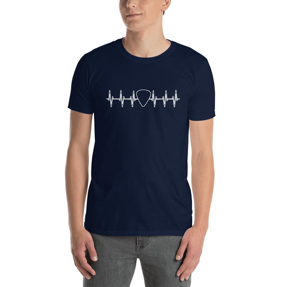 Funny Guitar TShirt "Guitarist Pulse" by Axe Dr. Apparel