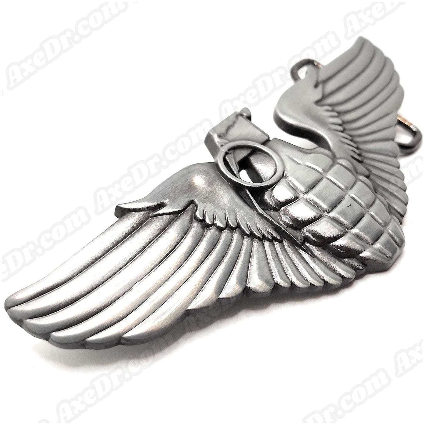 Grenade with Angel Wings Belt Buckle shop.AxeDr.com Belt Buckle, emo, goth, grenade, Novelty, Punk, wings