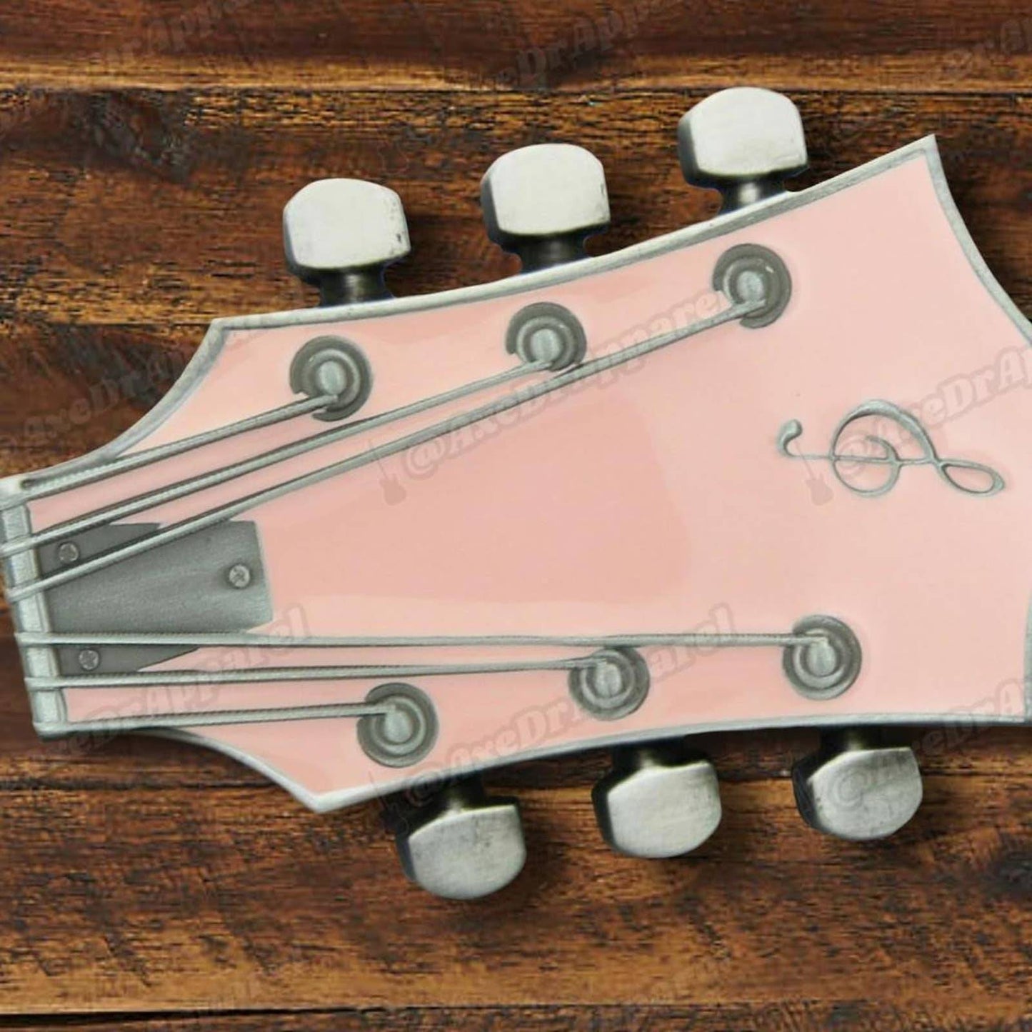 Guitar Belt Buckle Pink / Guitar Headstock Belt Buckle shop.AxeDr.com belt, beltbuckle, goth, guitar, hottopic