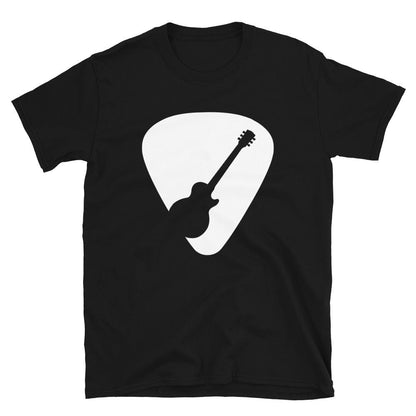 Guitar Pick Silhouette LP Style T-Shirt shop.AxeDr.com AxeDr., AxeDr. Guitar Tees & Hoodies, Guitar, Guitar T-Shirt, Guitar Tees, reverbsync-force:on