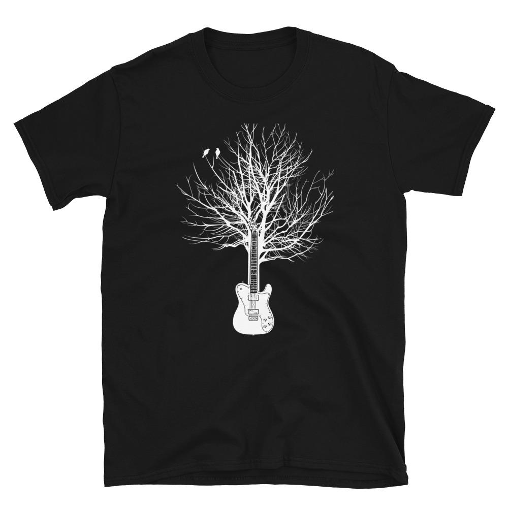Guitar Tree T-Style B&W T-Shirt shop.AxeDr.com AxeDr., AxeDr. Guitar Tees & Hoodies, Guitar, Guitar T-Shirt, Guitar Tees, reverbsync-force:on