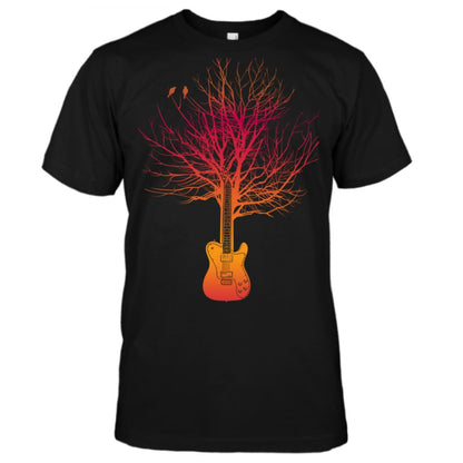 Guitar Tree T-Style Gradient T-Shirt shop.AxeDr.com AxeDr., AxeDr. Guitar Tees & Hoodies, Guitar, Guitar T-Shirt, Guitar Tees, reverbsync-force:on