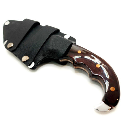 Hand Made Knife w/ Finger-Grip Full Tang Handle & Kydex Sheath - Made In USA shop.AxeDr.com Handmade Knife, Handmade Knives