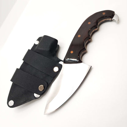 Hand Made Knife w/ Finger-Grip Full Tang Handle & Kydex Sheath - Made In USA shop.AxeDr.com Handmade Knife, Handmade Knives