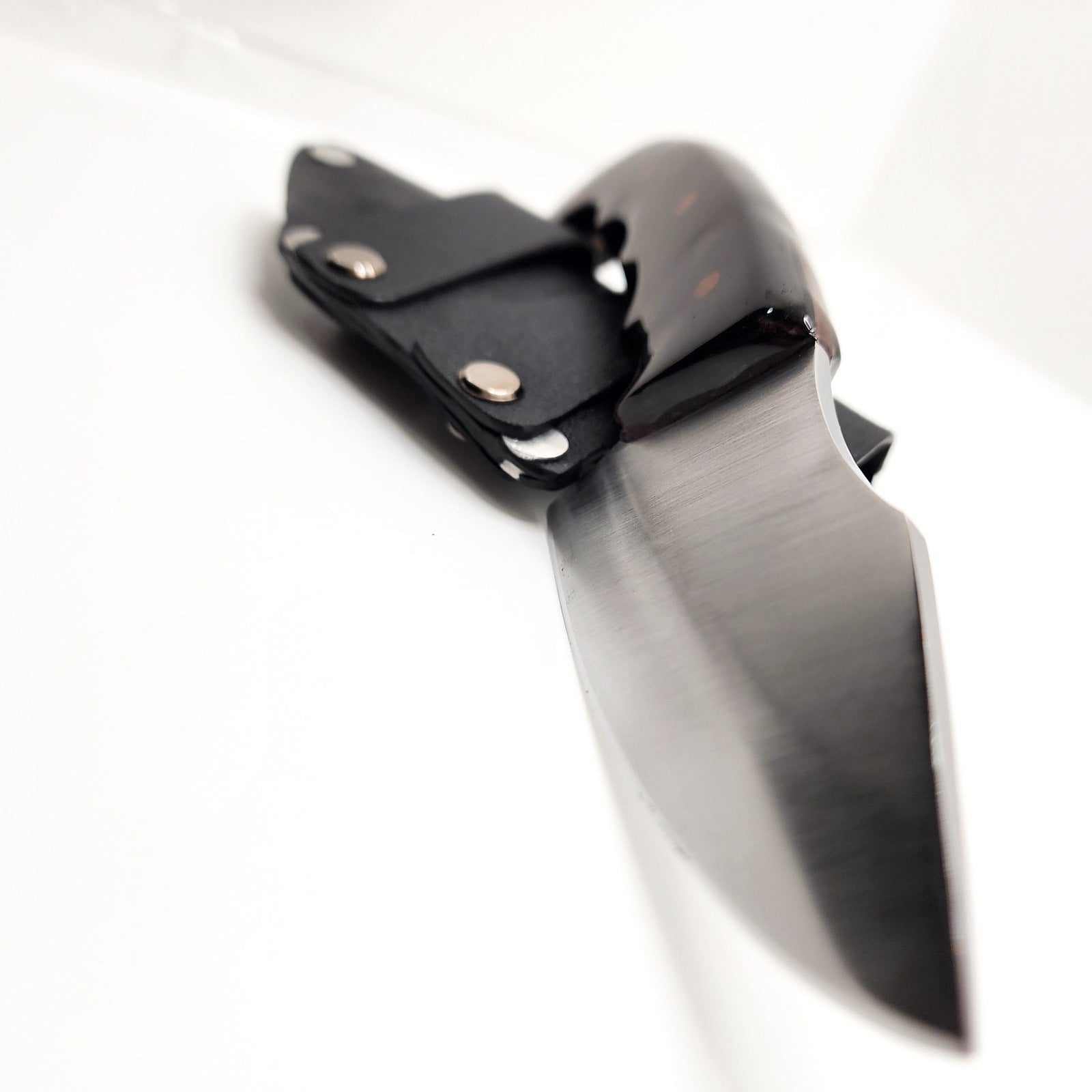 Hand Made Knife w/ Finger-Grip Full Tang Handle & Kydex Sheath - Made In USA shop.AxeDr.com Handmade Knife, Handmade Knives