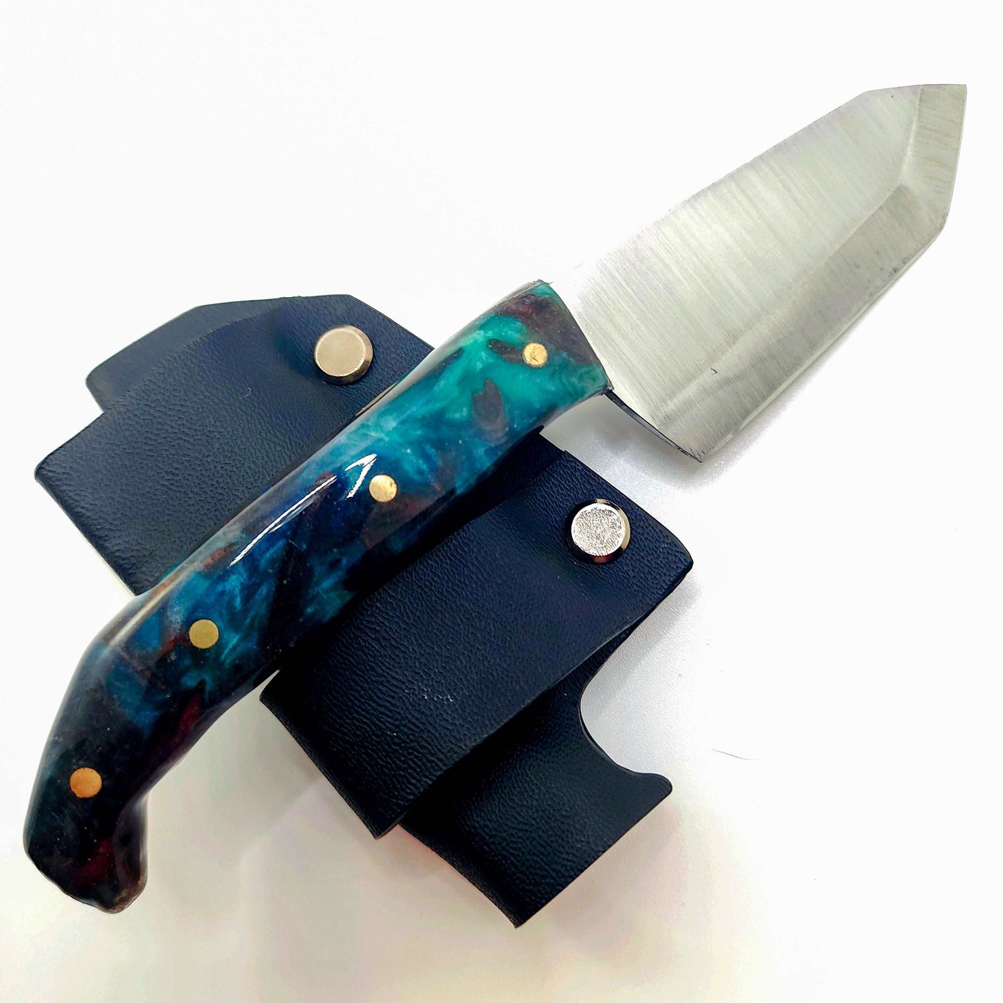 Handmade Mini Hunting Knife Made In USA Custom EDC Tanto Resin Handle Knife Bush Knife Austin Blades shop.AxeDr.com Handmade Knife, Handmade Knives