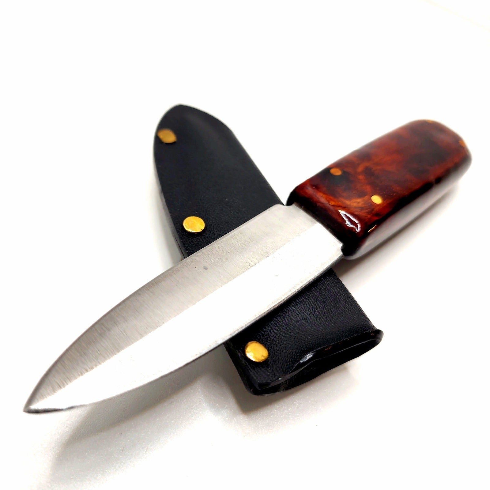 Handmade Paring Knife with Sheath - Dual Edges Custom Kitchen Knife Ma –