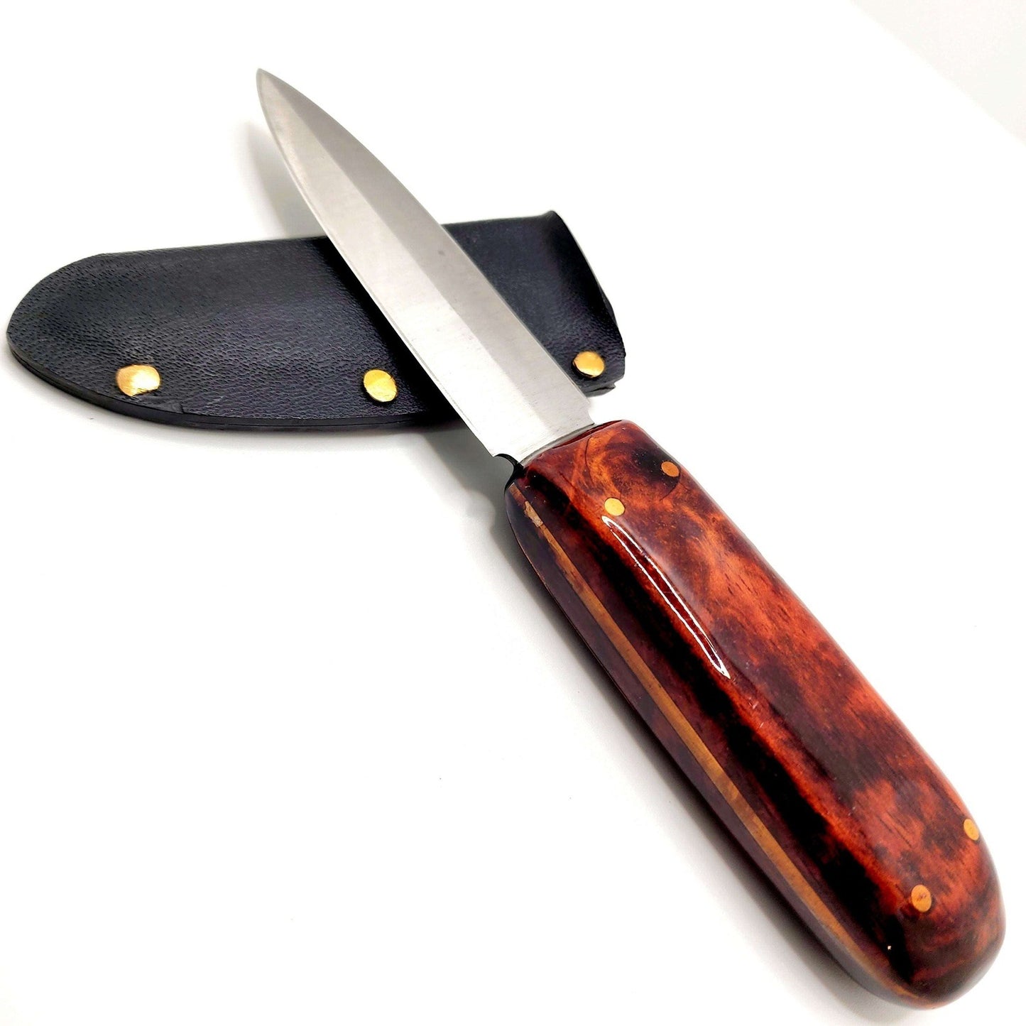 Handmade Paring Knife - Custom Made In USA Kitchen Knife/Dual Edge Kitchen Knife with Sheath shop.AxeDr.com Handmade Knife, Handmade Knives