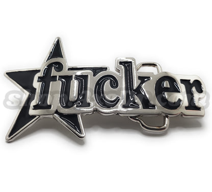 FUCKER Nautical Star Belt Buckle Polished Chrome