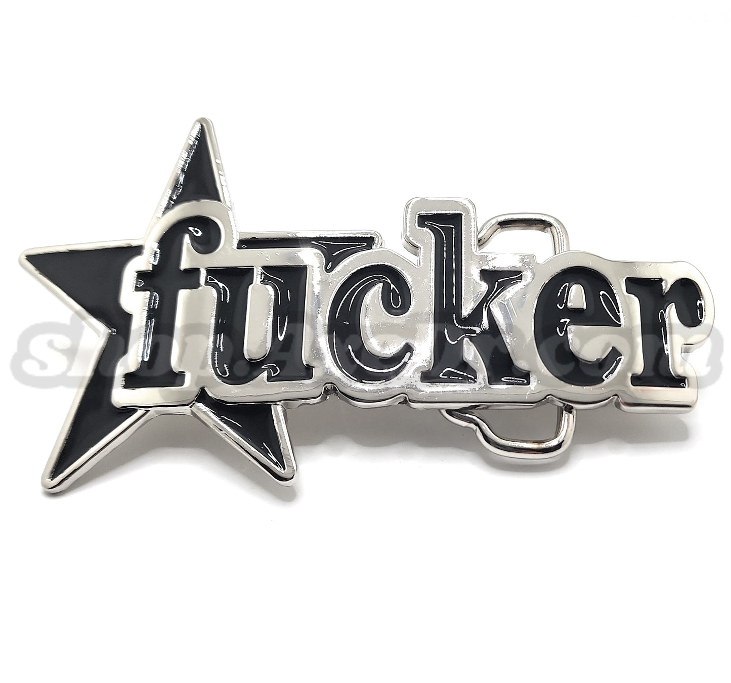 FUCKER Nautical Star Belt Buckle Polished Chrome