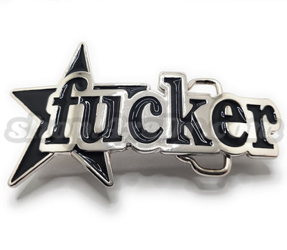 FUCKER Nautical Star Belt Buckle Polished Chrome