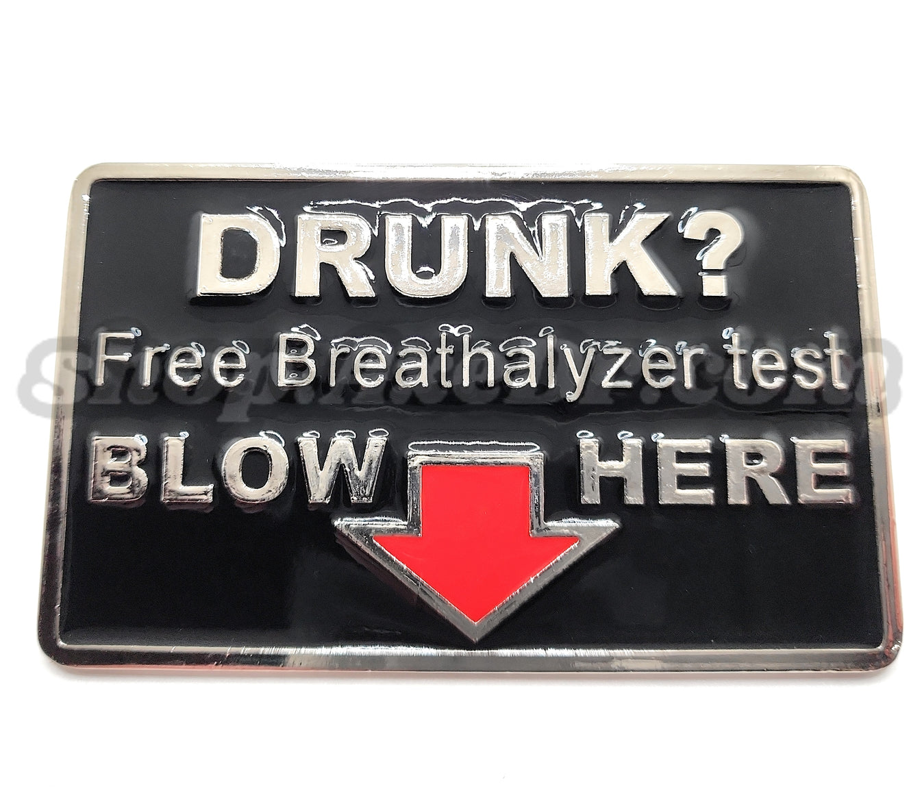 DRUNK? Free Breathalyzer Test BLOW HERE Belt Buckle Funny