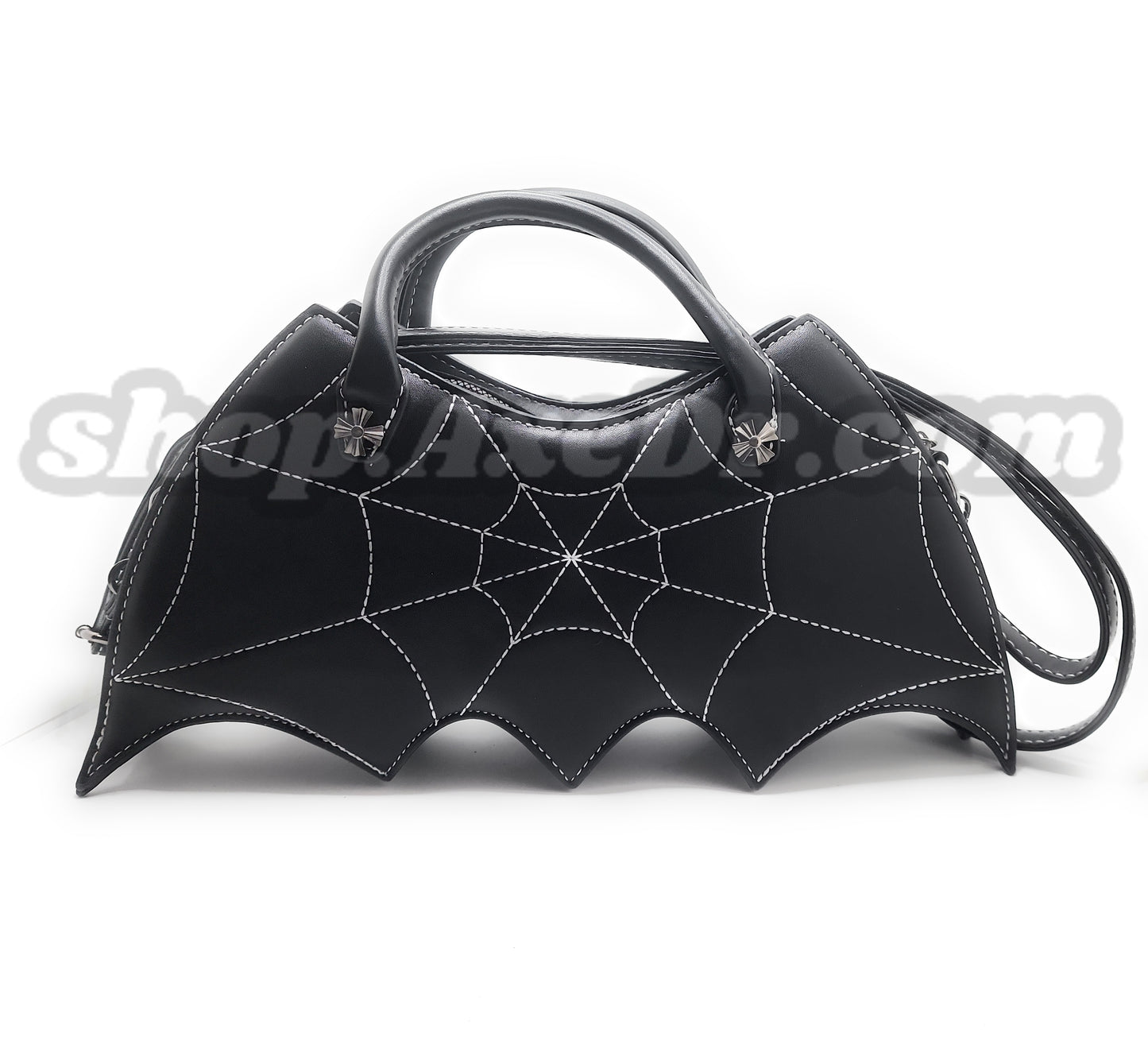 Batwings Purse Goth Emo Spiderweb Embroidered Shoulder Bag