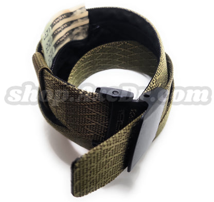 Secret Stash Nylon Military Style Web Belt Zippered Hidden Compartment