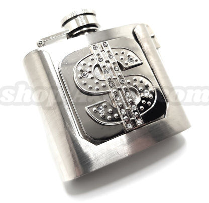 $ Dollar Sign Flask Belt Buckle