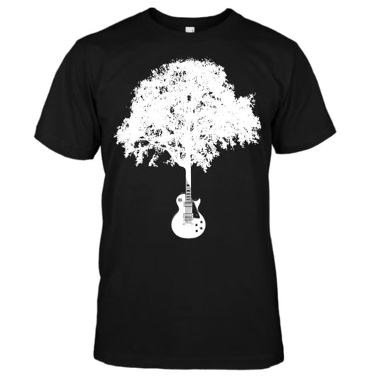 LP Guitar Tree B&W T-Shirt shop.AxeDr.com AxeDr., AxeDr. Guitar Tees & Hoodies, Guitar, Guitar T-Shirt, Guitar Tees, reverbsync-force:on