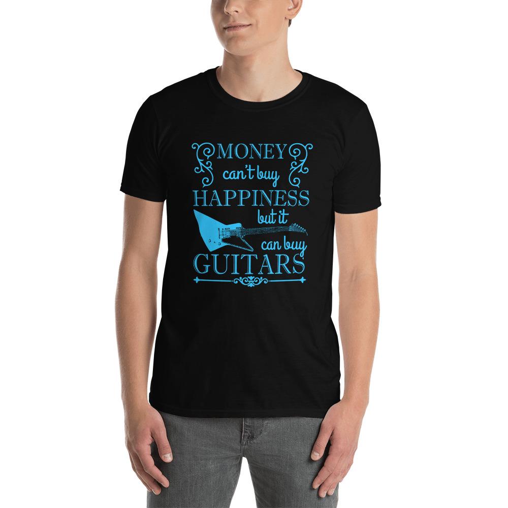 Money Can't Buy Happiness...But Blue Guitar T-Shirt shop.AxeDr.com AxeDr., AxeDr. Guitar Tees & Hoodies, Guitar, Guitar T-Shirt, Guitar Tees, reverbsync-force:on