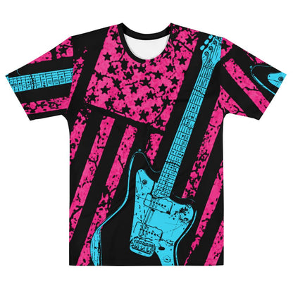 Neon Americana J All-Over Print T-Shirt shop.AxeDr.com All-Over-Print, AxeDr., AxeDr. Guitar Tees & Hoodies, Guitar, reverbsync:off, T-Shirts