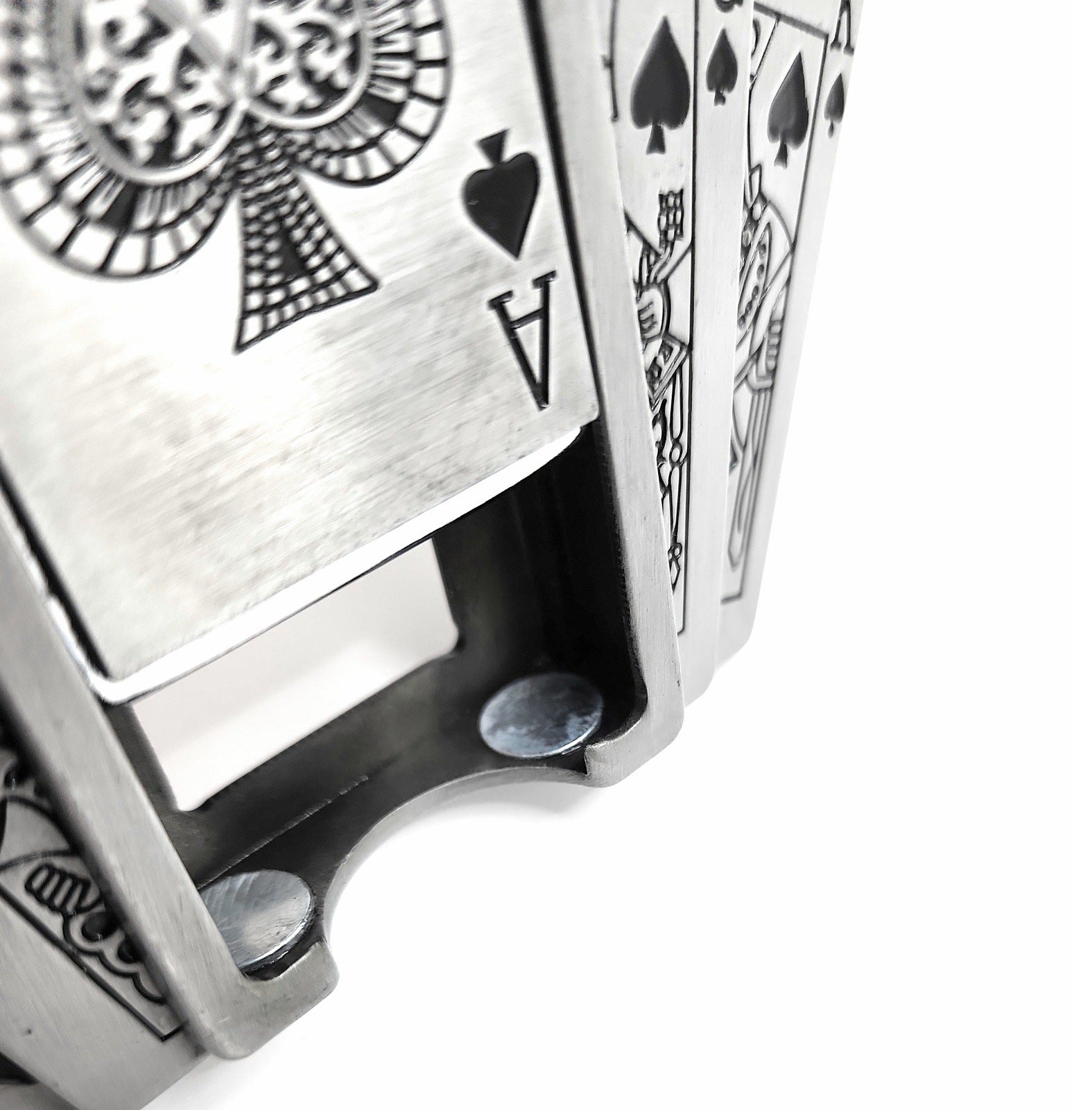 Poker Royal Flush Belt Buckle Lighter Holder WITH Ace of Spades LIGHTER