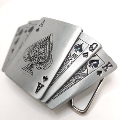 Royal Flush Poker Cards Belt Buckle WITH LIGHTER / Cards Lighter Belt Buckle shop.AxeDr.com Belt Buckle