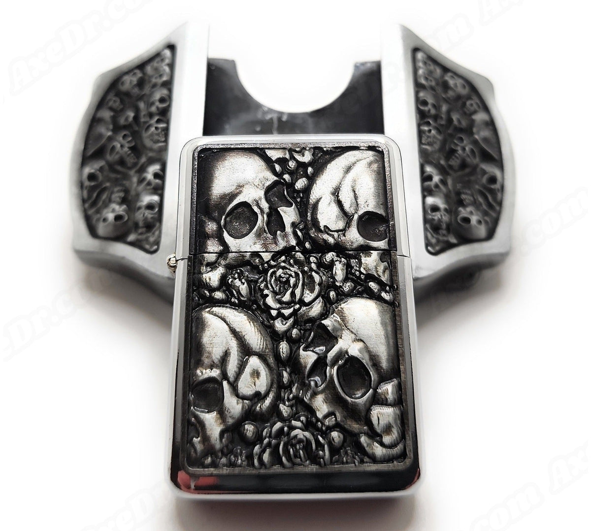 Skull and Roses Belt Buckle Belt Buckle Skull With Wings and Roses - Etsy main image 3