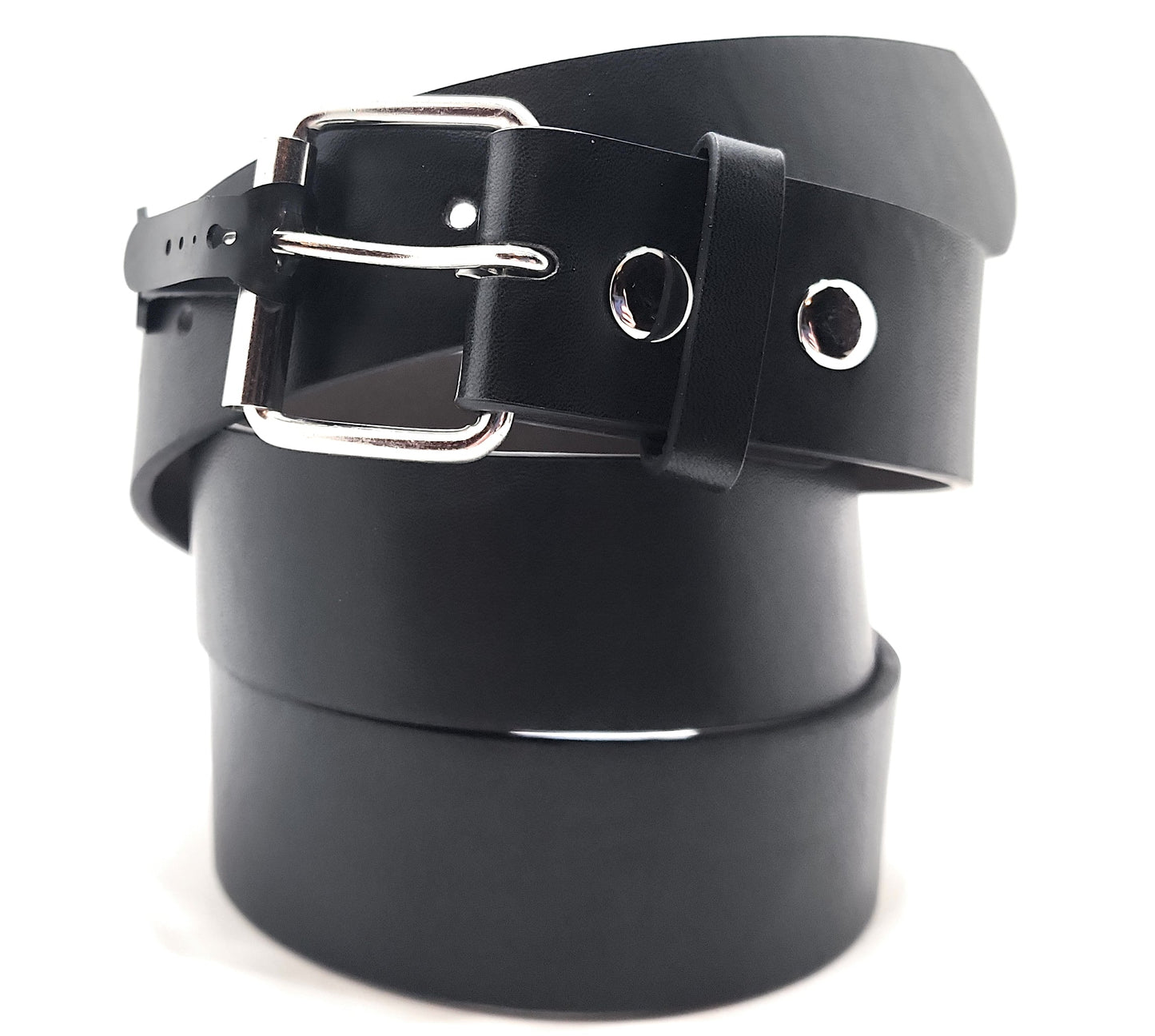 Smooth Black Belt with Snaps shop.AxeDr.com belt strap, Buckle-Friendly, Genuine Leather, leather belt, Novelty, Snap Belt