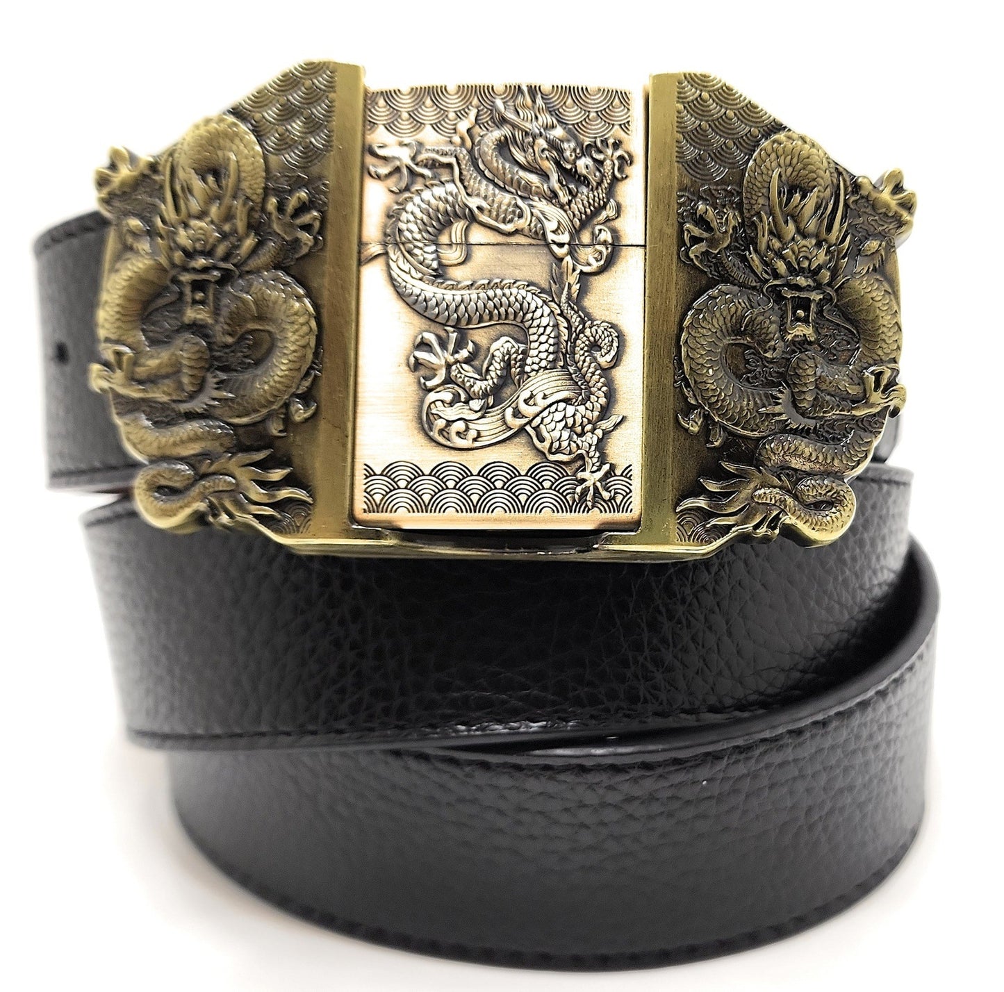 Triple Dragons Lighter Belt Buckle and Vegan Leather Belt shop.AxeDr.com Belt with Buckle, Buckle with Belt, Buckles with Belt, Dragons, Lighter Belt Buckles, Vegan