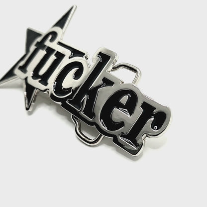 FUCKER Nautical Star Belt Buckle Polished Chrome